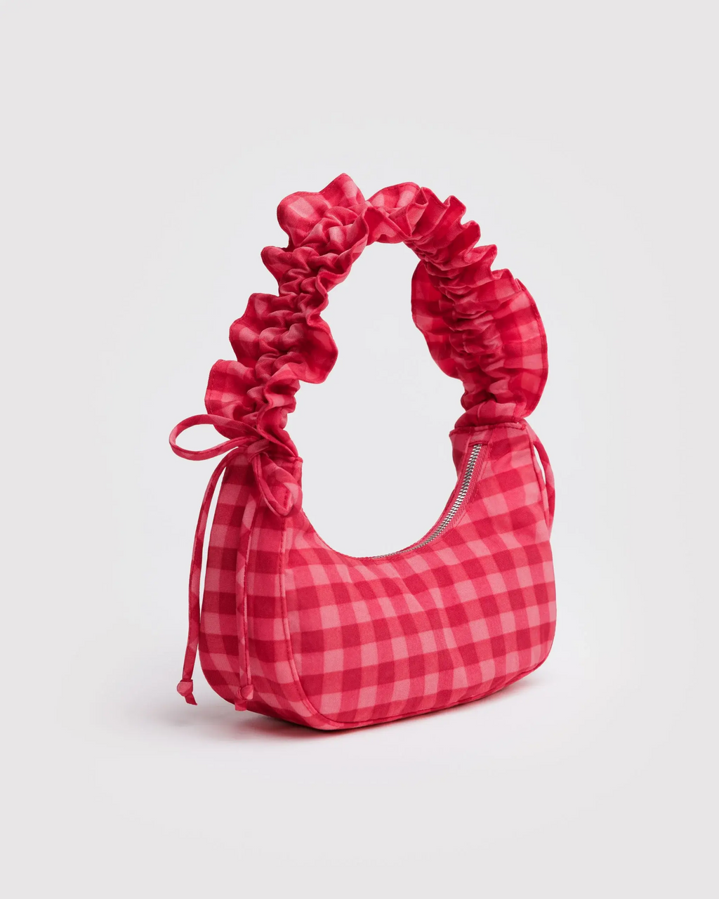 Mini Ruffle Crescent Bag