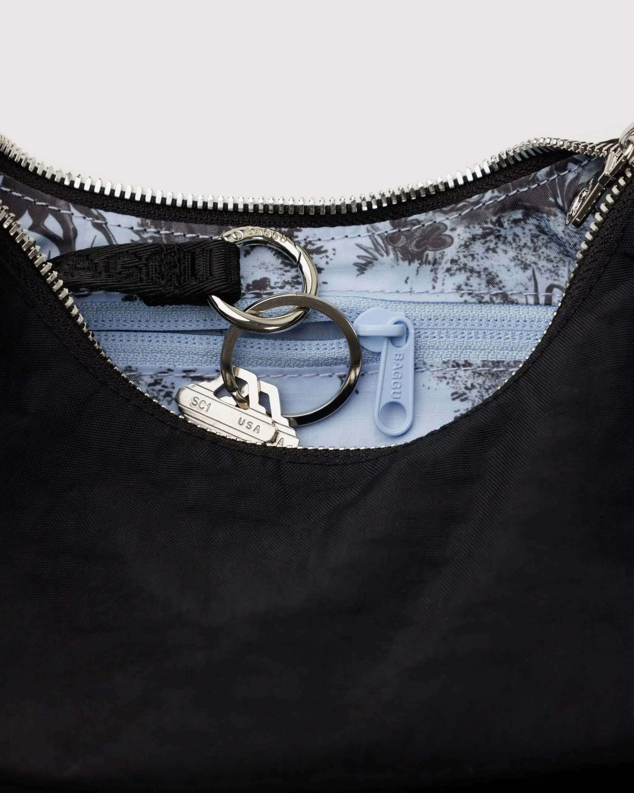 Mini Ruffle Crescent Bag
