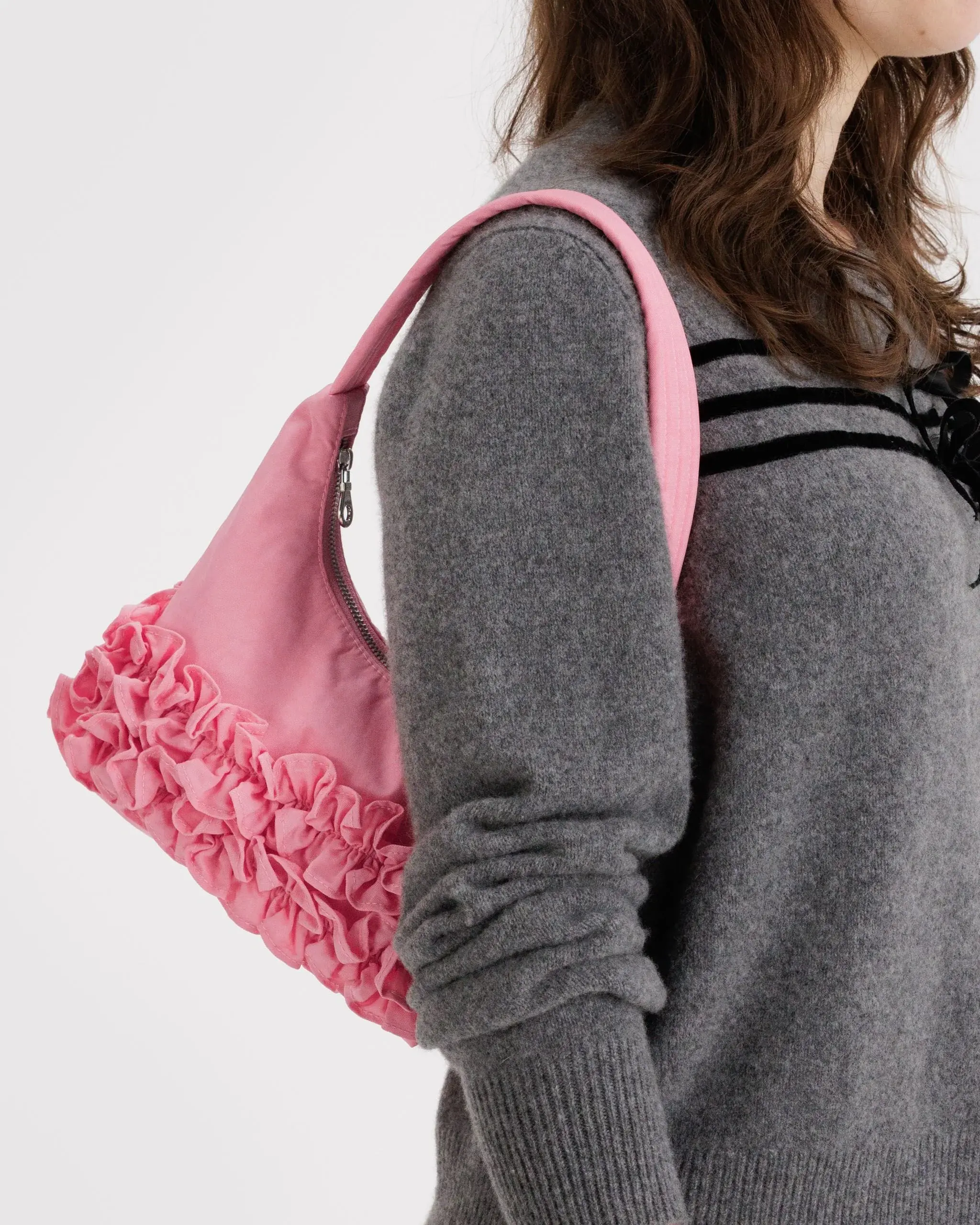 Mini Ruffle Shoulder Bag