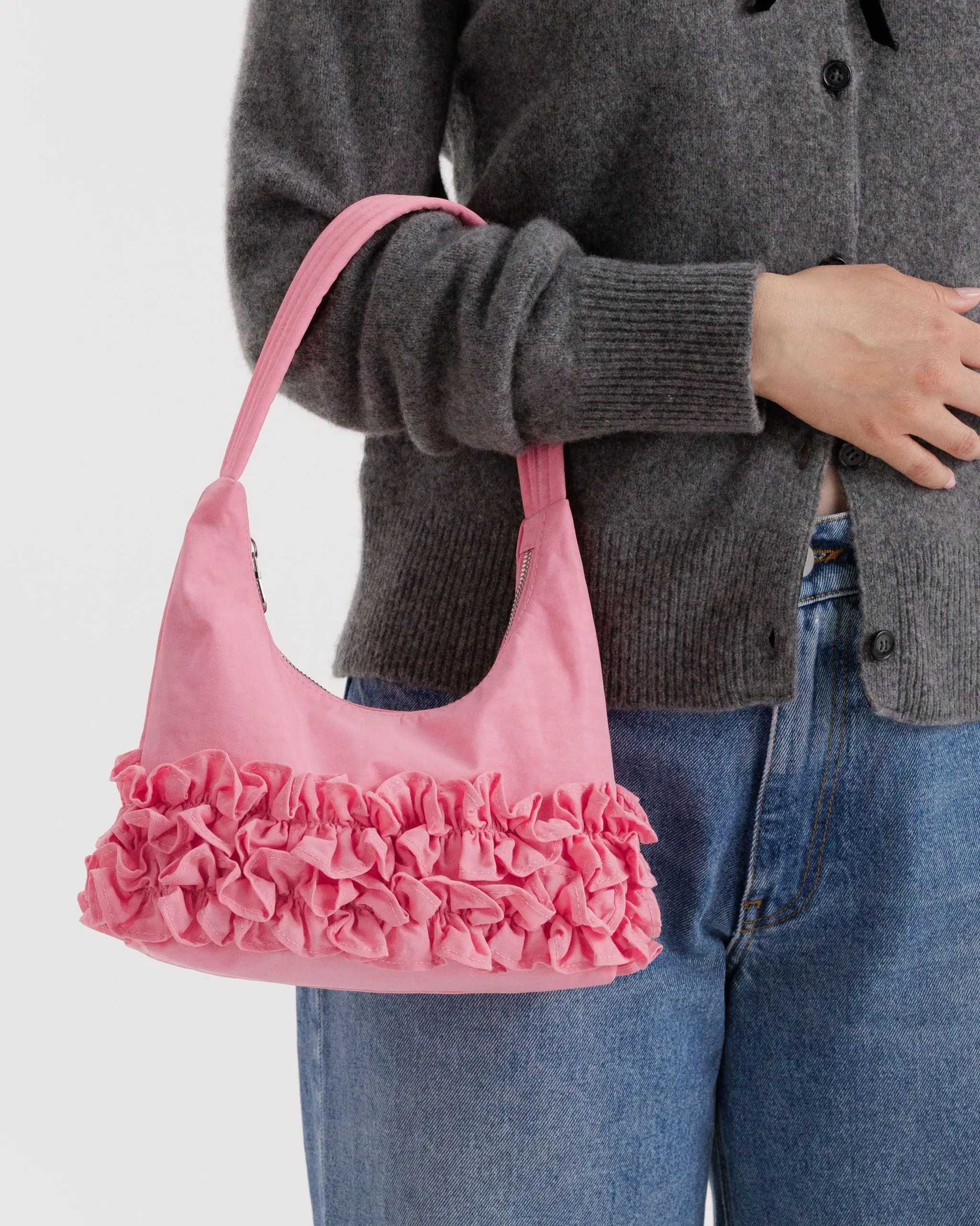 Mini Ruffle Shoulder Bag