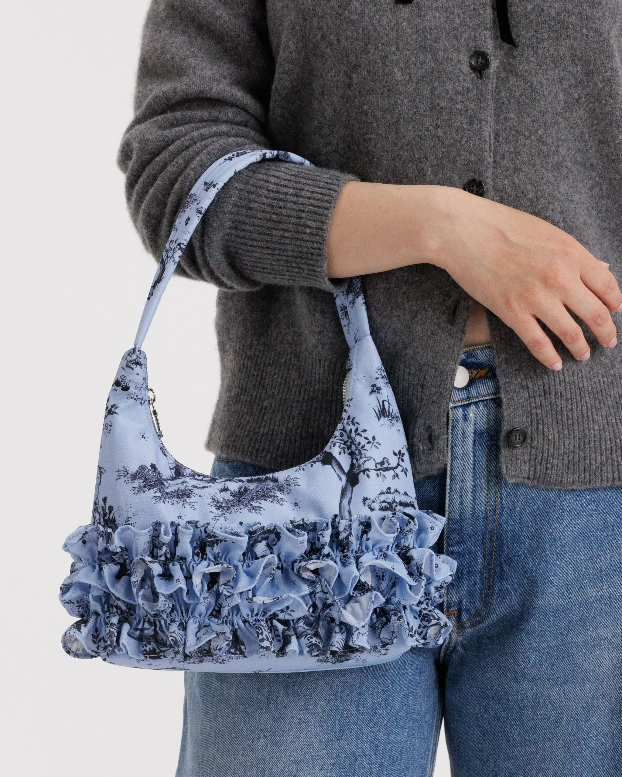 Mini Ruffle Shoulder Bag