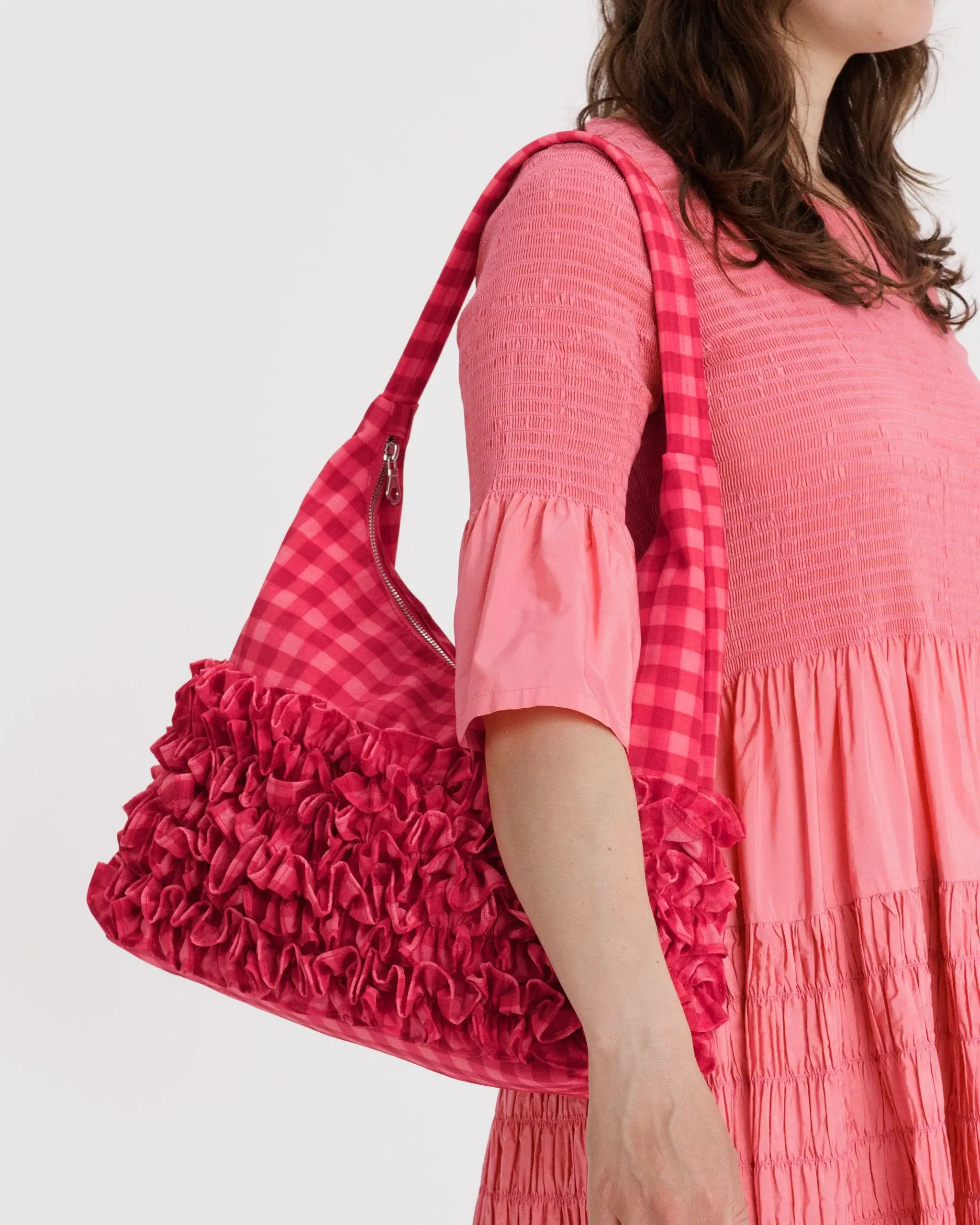 Ruffle Shoulder Bag