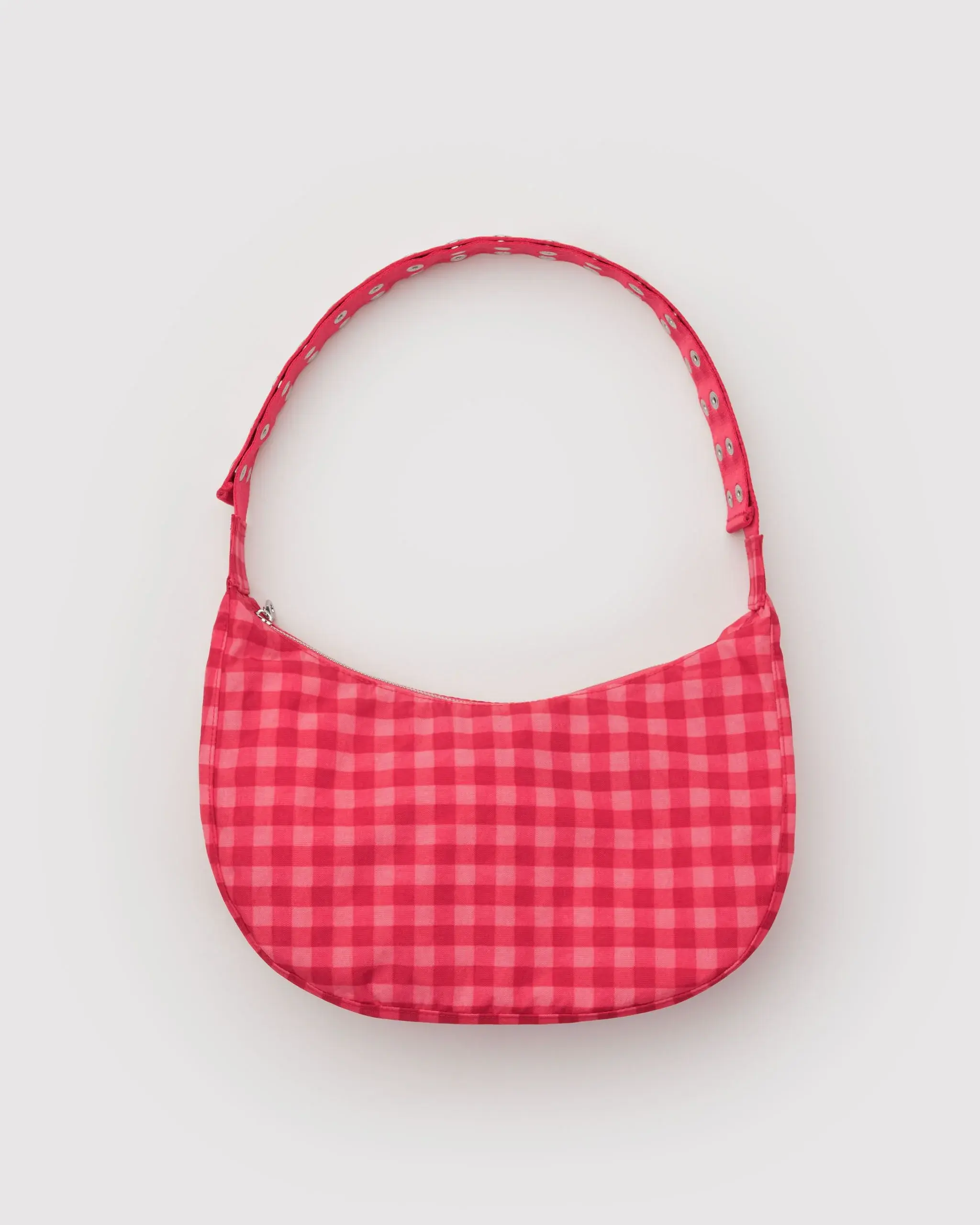 Popper Strap Medium Nylon Crescent Bag