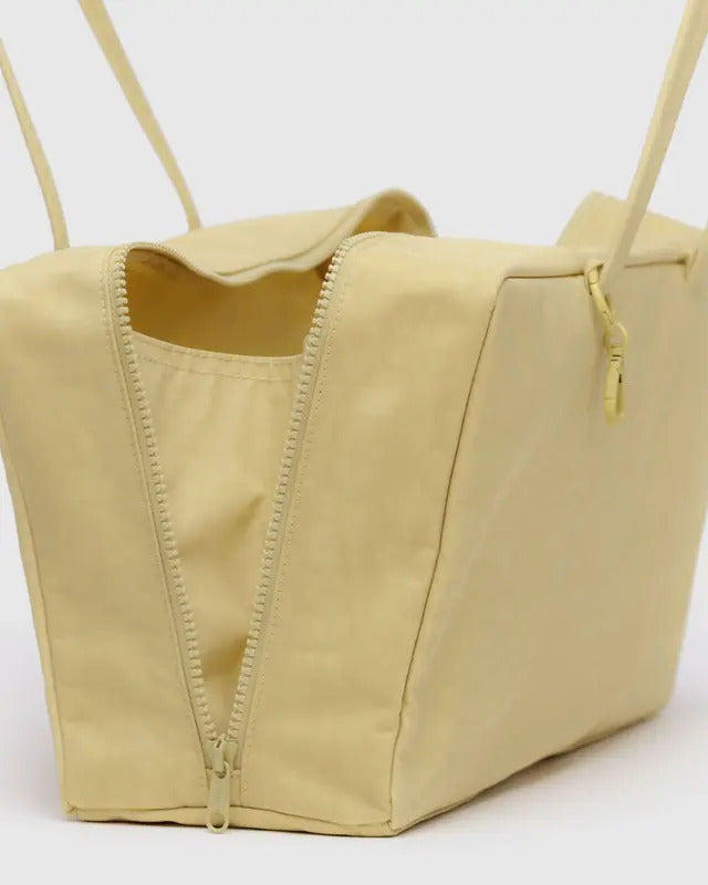 Medium Nylon Bowler Bag - Butter image 3