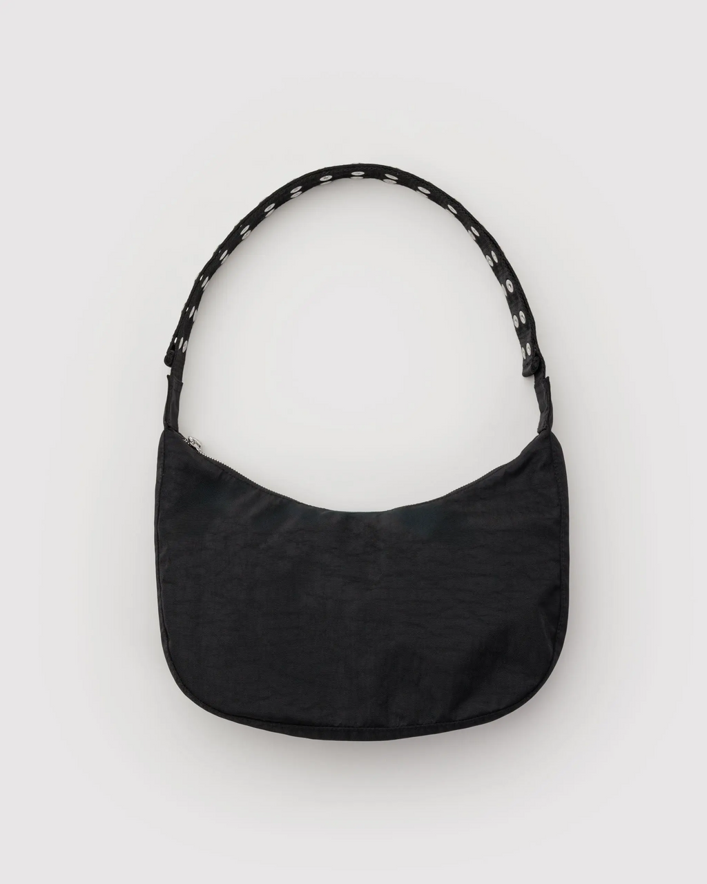 Popper Strap Medium Nylon Crescent Bag