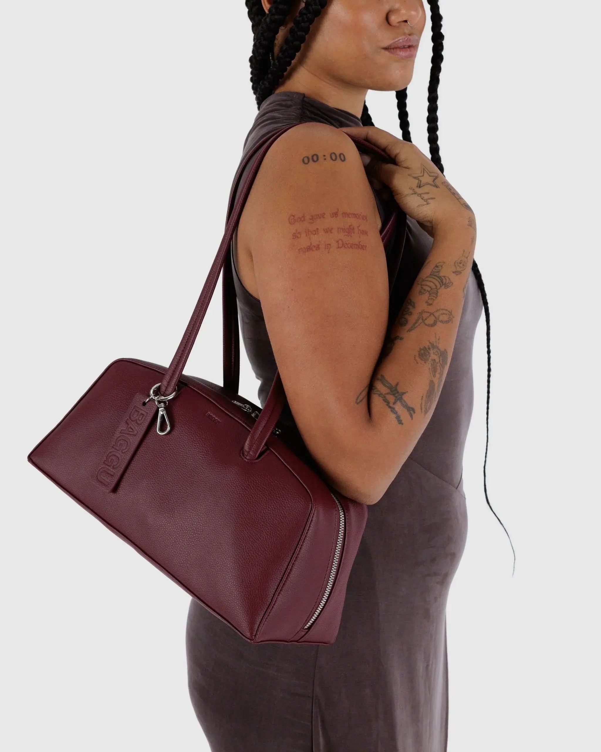 Recycled Leather Bowler Bag image 5