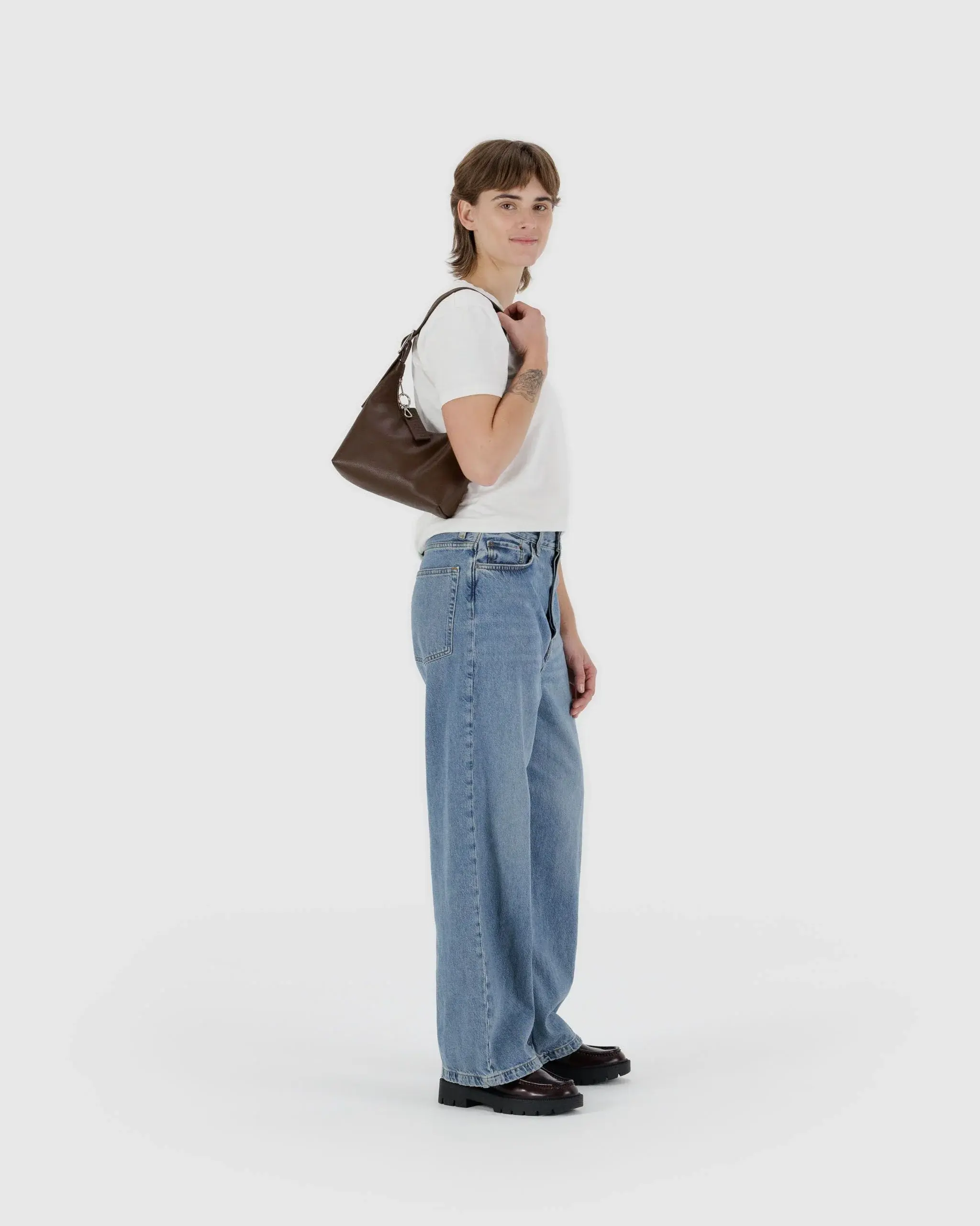 Mini Recycled Leather Shoulder Bag image 4