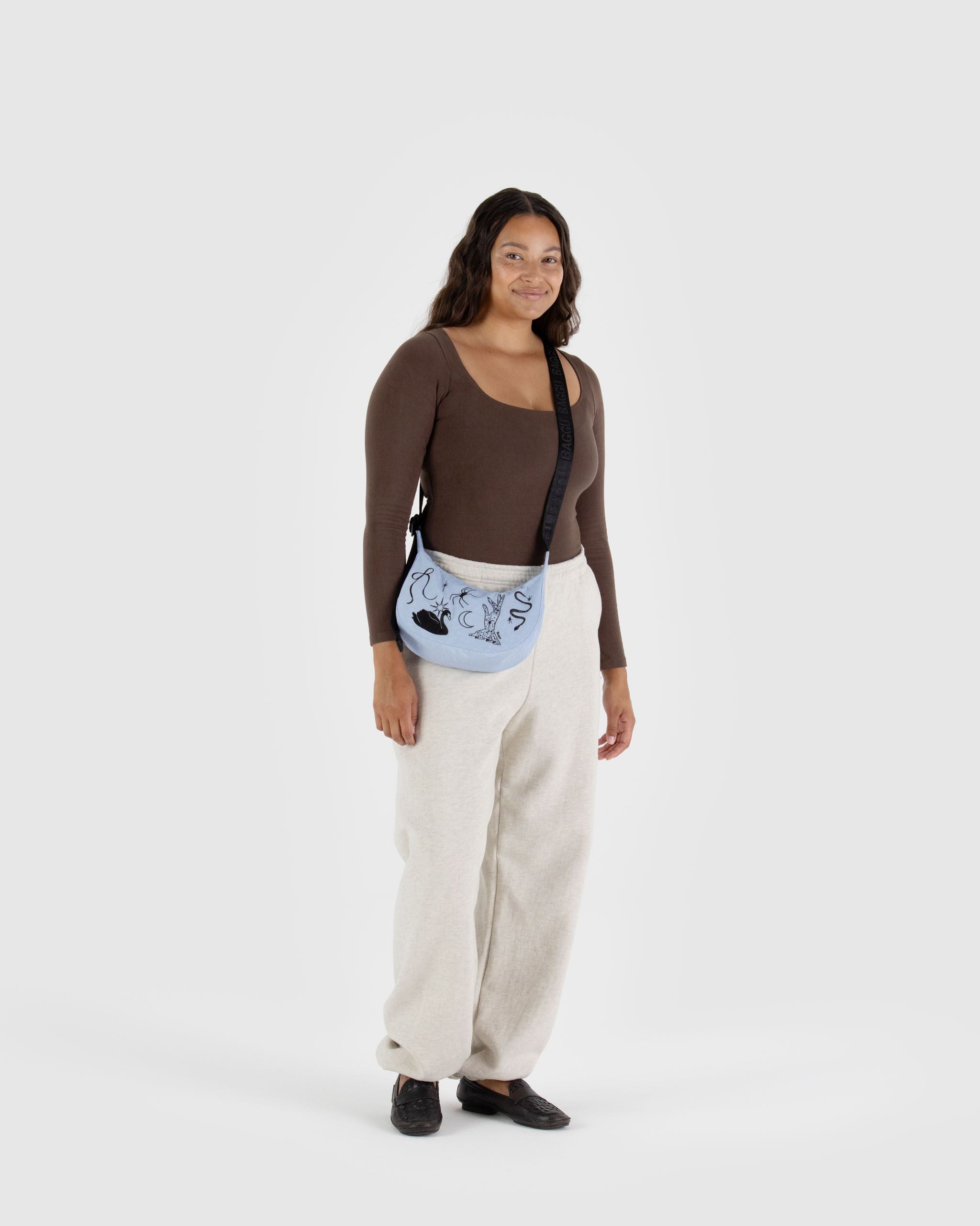 Small Nylon Crescent Bag image 1